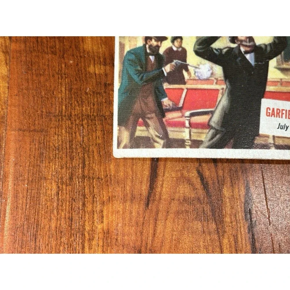Lot of (2) 1954 Topps Scoop Scoops Garfield Shot #9 & President Lincoln Shot #6